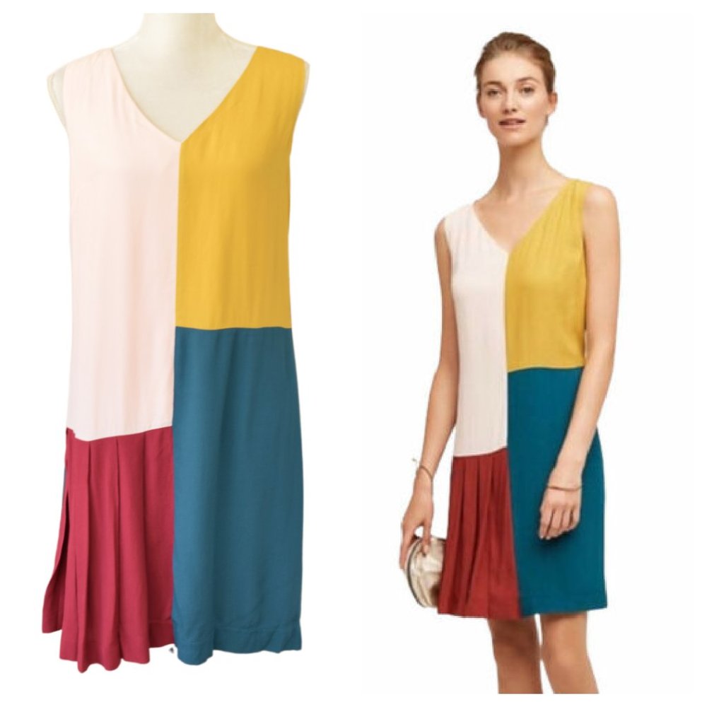 HD Paris Anthropologie Jules Colorblock  Dress